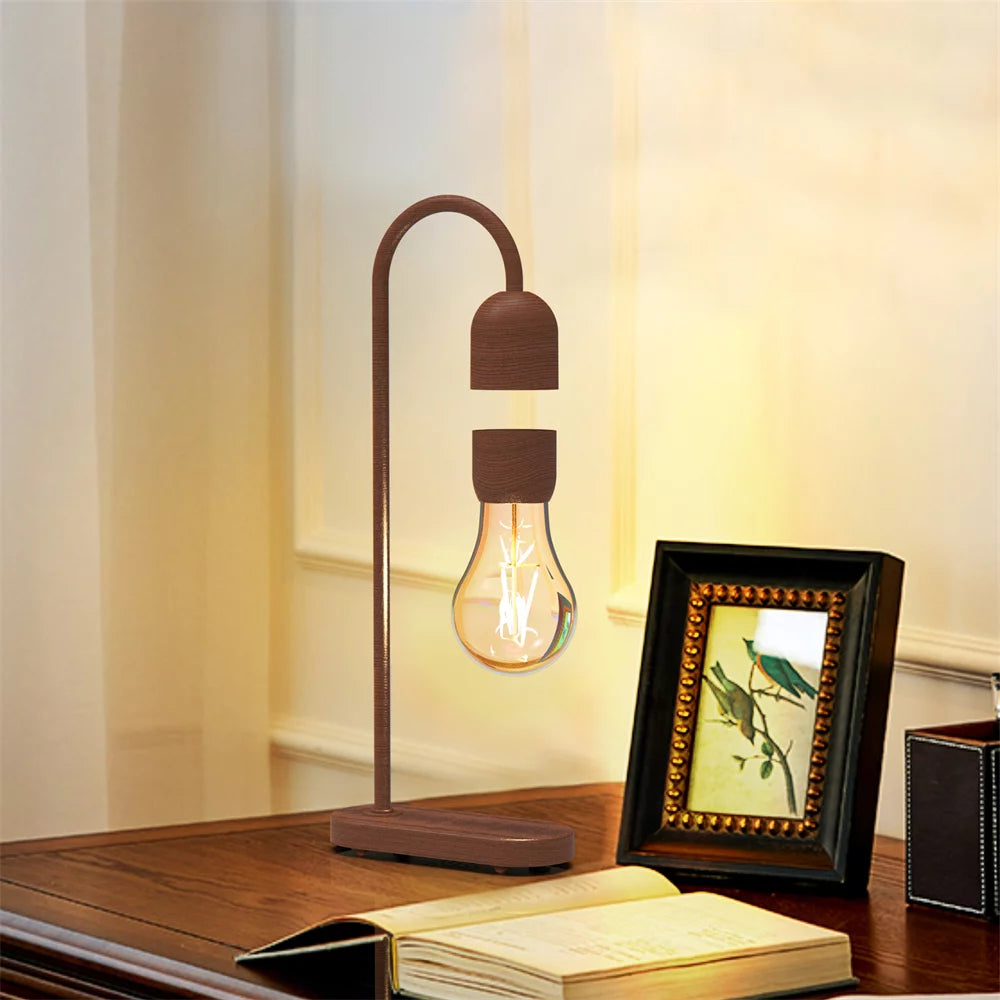 Levitating Table Light Edison Bulb With Wireless Charger